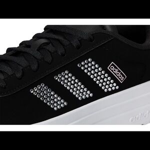 Adidas Black Sneakers with Rhinestone Accents
